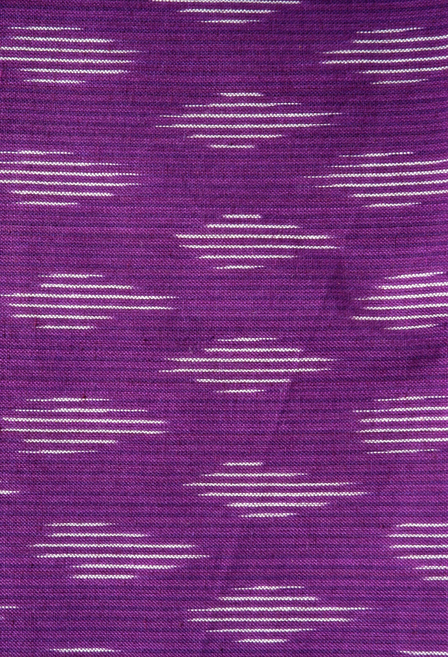 Purple with White Pattern Ikat Weave Running Fabric