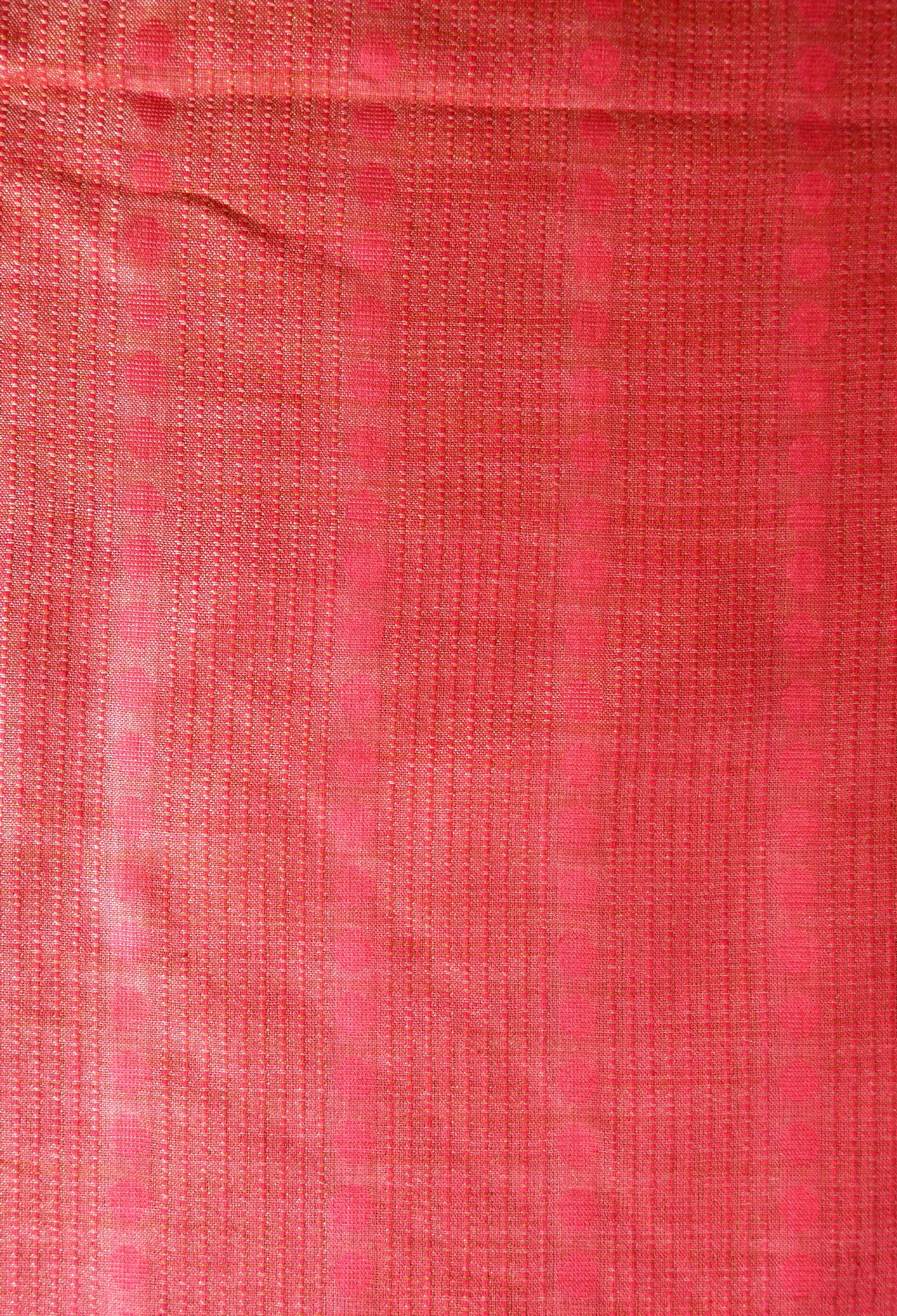 Rose Red Bhagalpuri Cotton Running Fabric