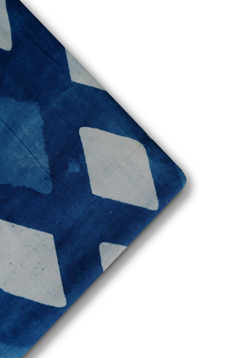 Handblock Indigo with diamond Pattern