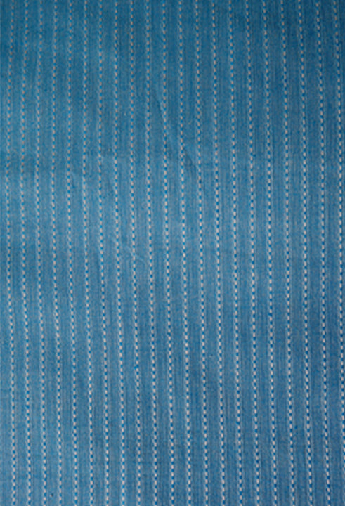 Baby blue handloom cotton with white interwoven threads