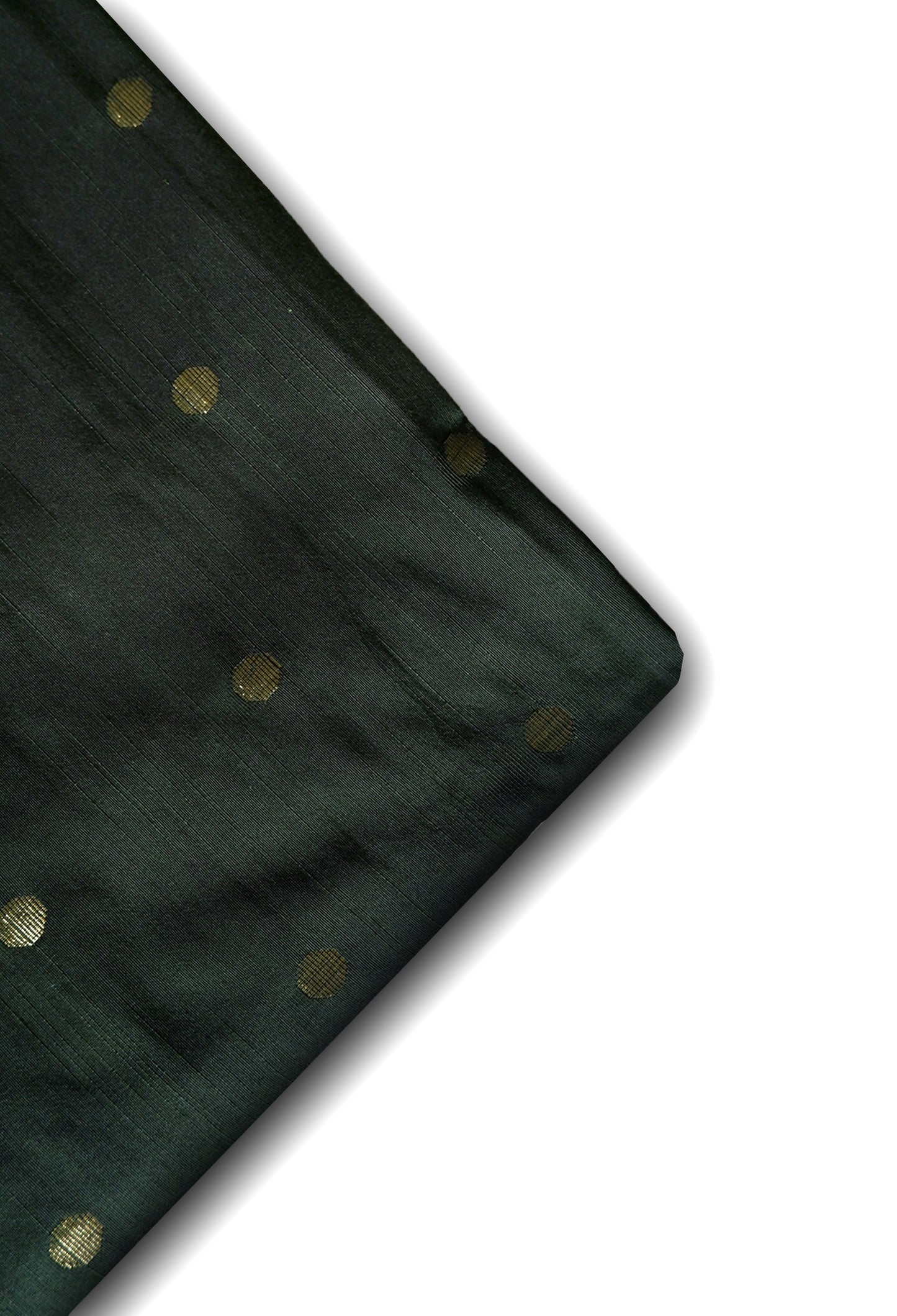 Dark Green Jaributta Silk Cotton Running Fabric