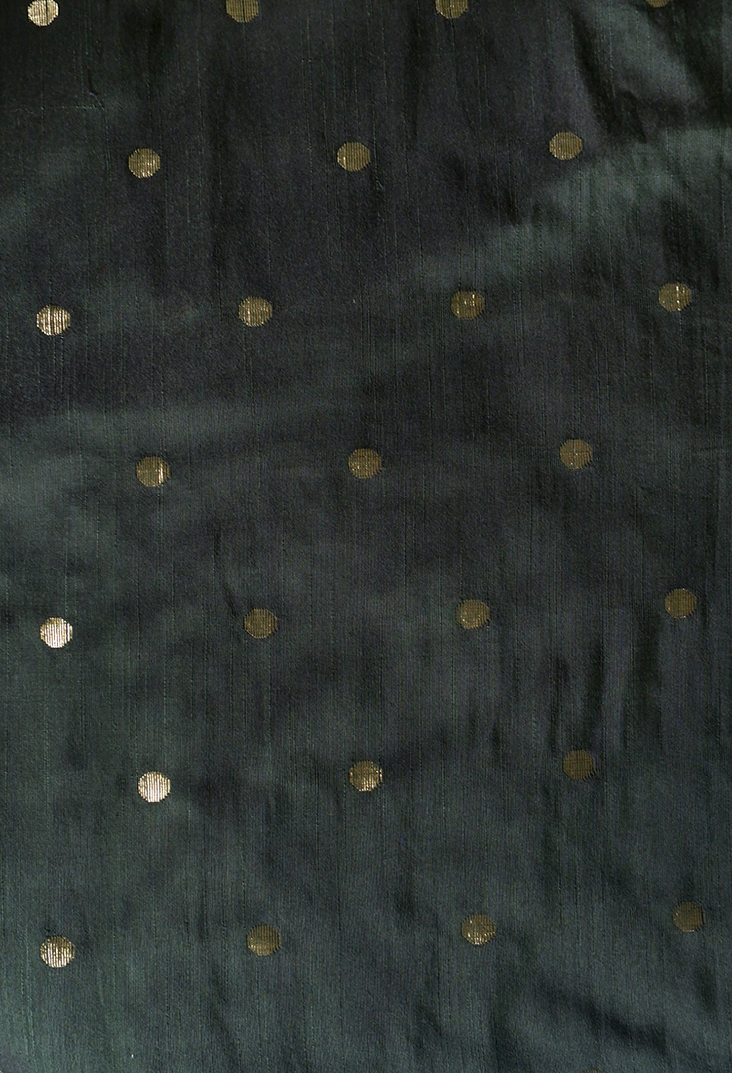 Dark Green Jaributta Silk Cotton Running Fabric