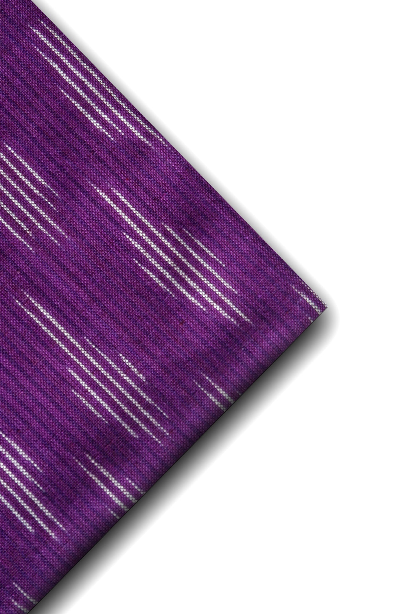 Purple with White Pattern Ikat Weave Running Fabric